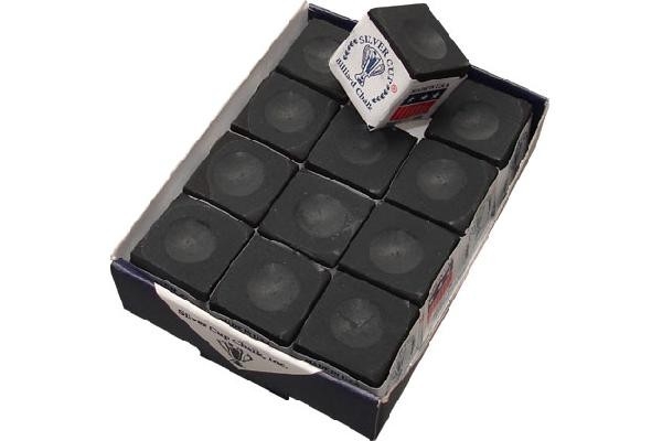 Billardkreide Silver Cup schwarz 12er Pack